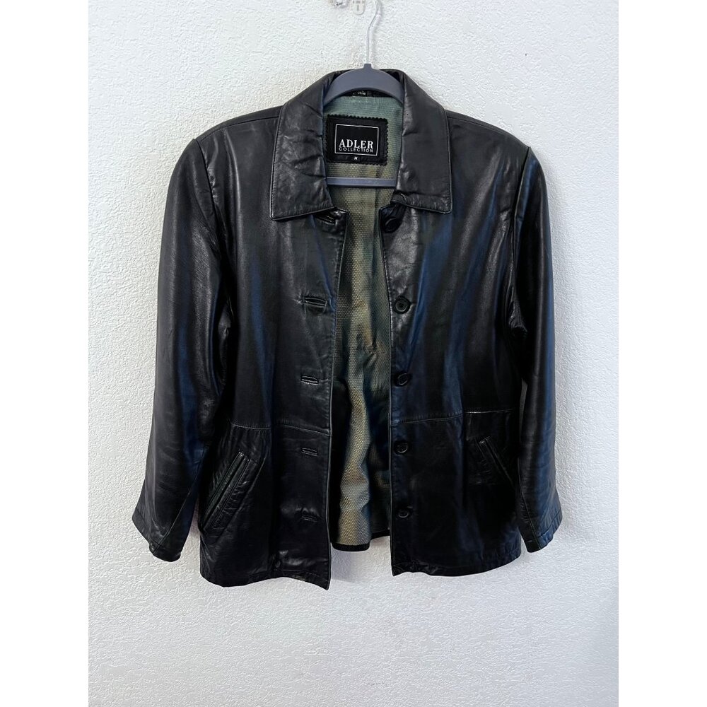 Adler Collection real N2 lamb skin leather jacket womens  size medium